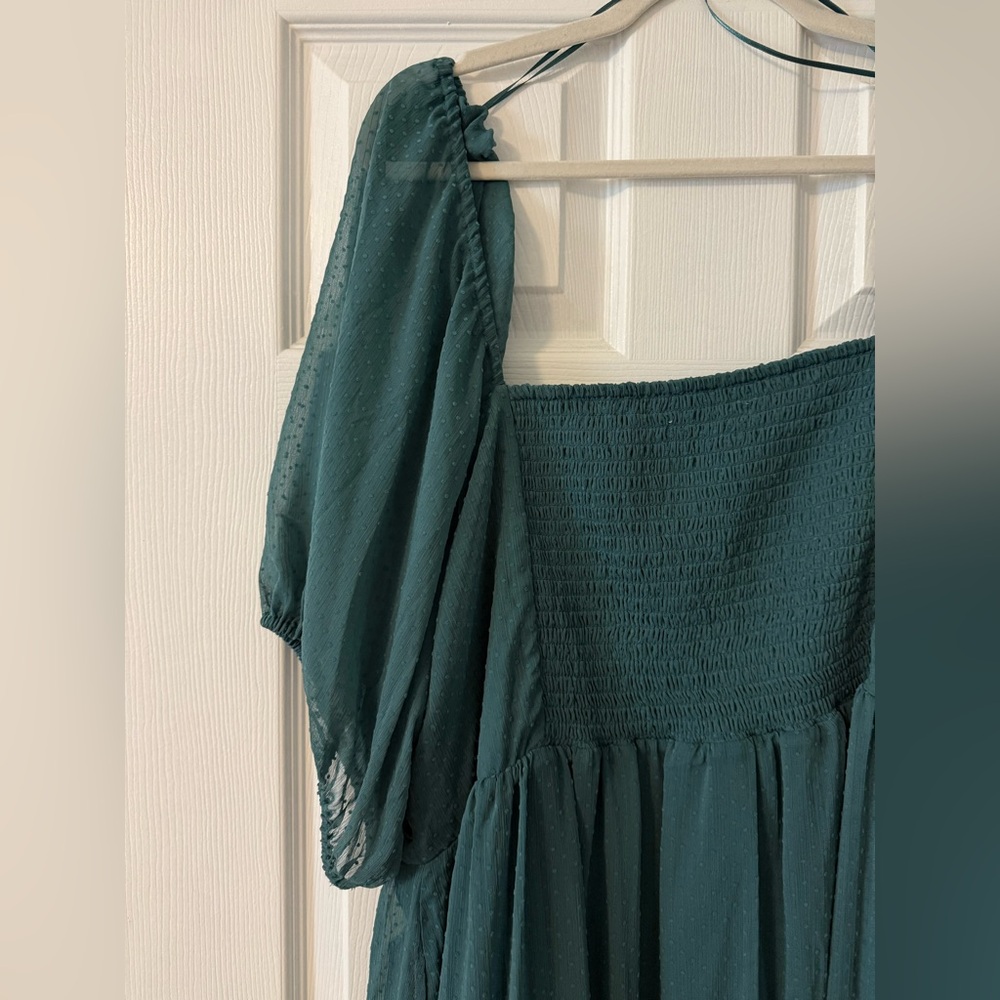 NWT 🪬Teal LC Lauren Conrad 2X Sleeved Dress - Picture 12 of 14